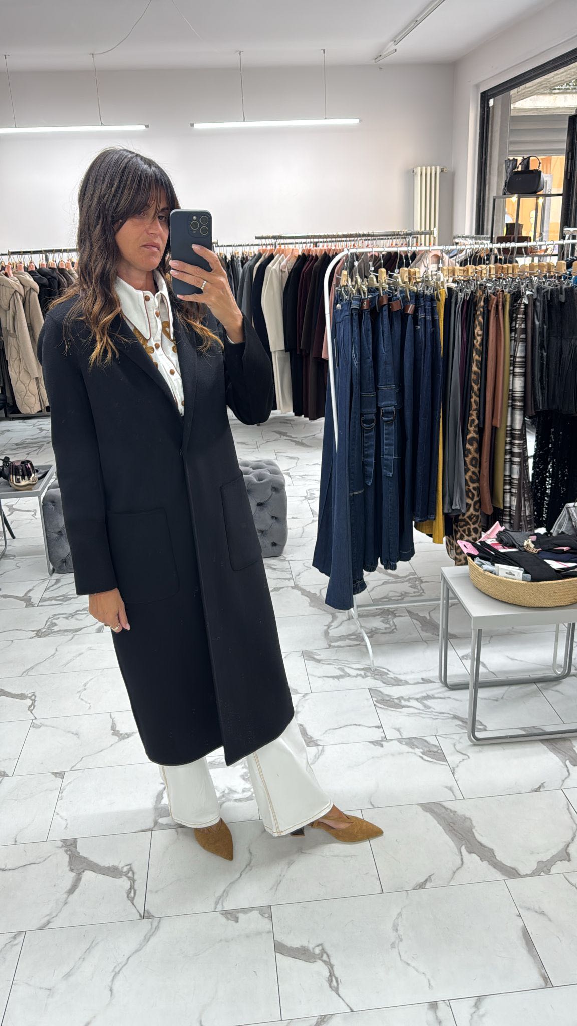 CAPPOTTO HAND MADE LUNGO MONOPETTO NERO