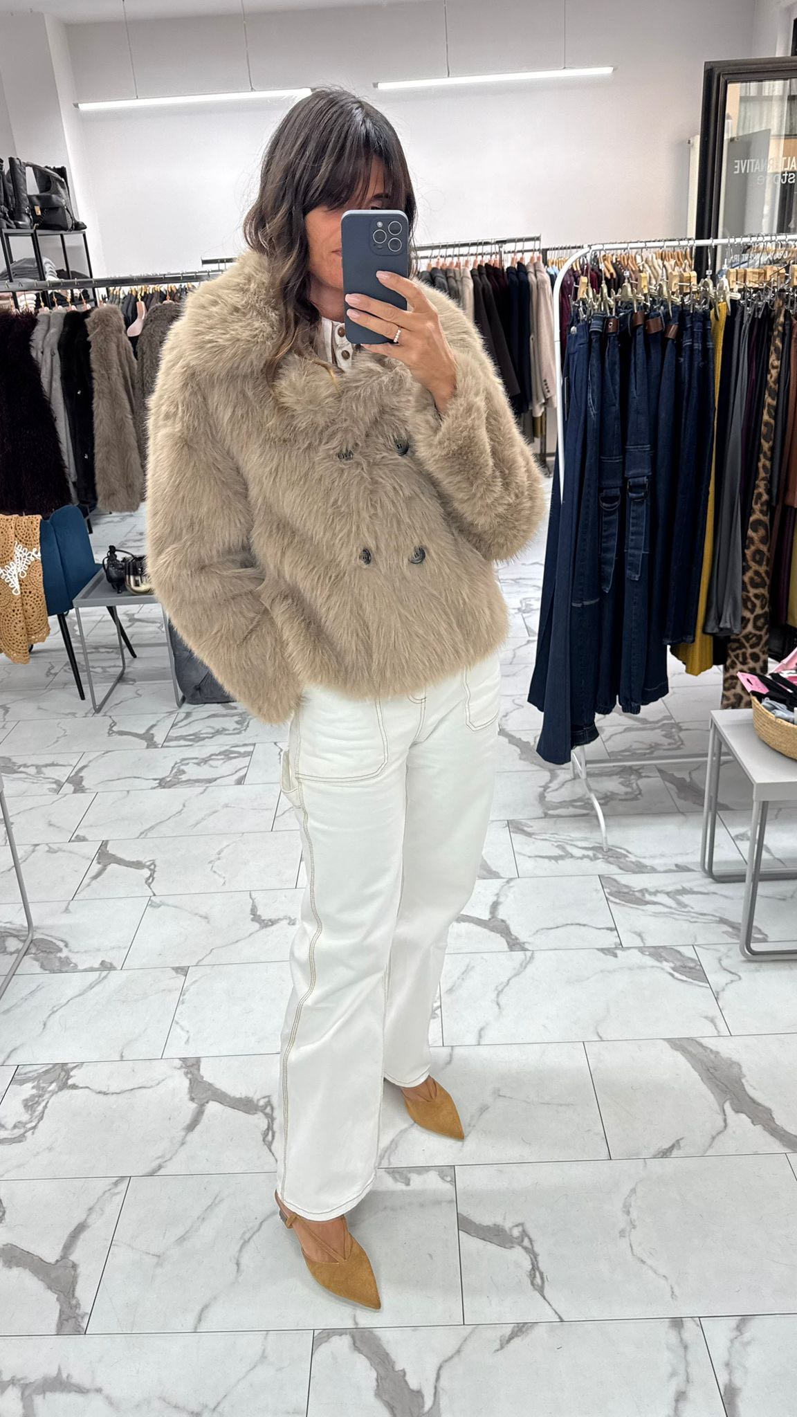 ECOPELLICCIA DOPPIOPETTO SABBIA