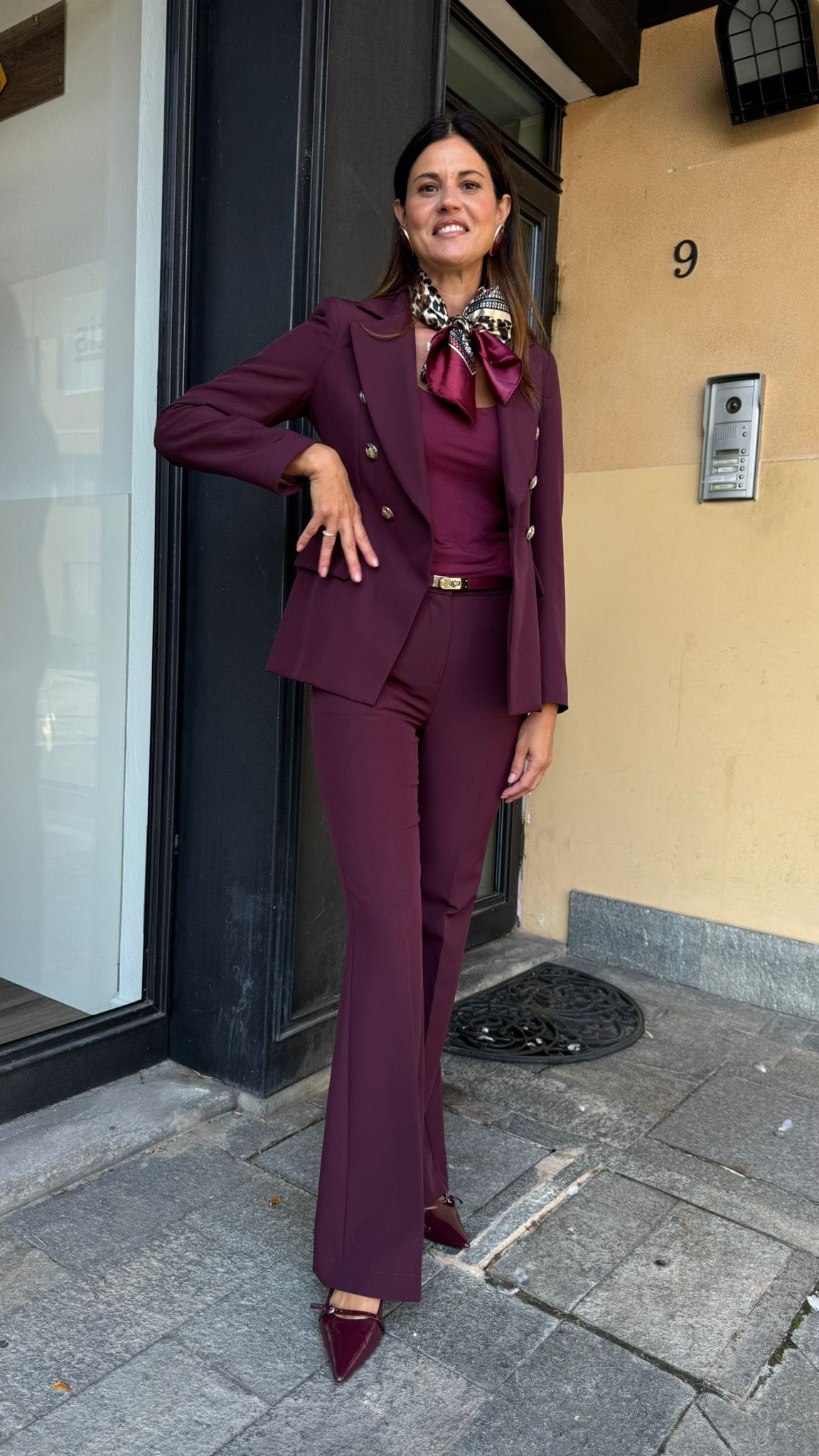 PANTALONE TULIPANO BORDEAUX