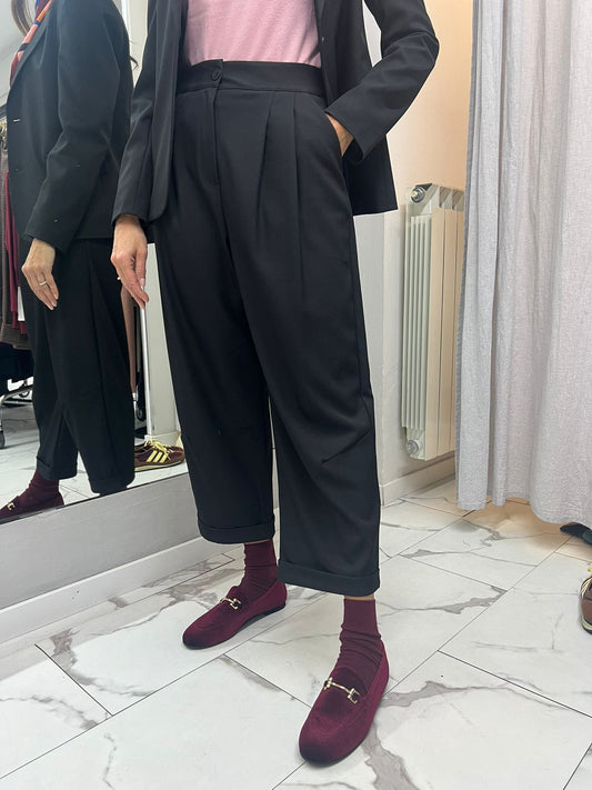 PANTALONE CARROT NERO