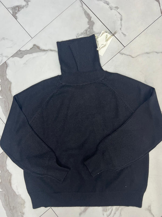 MAGLIA OVER COLLO ALTO NERO