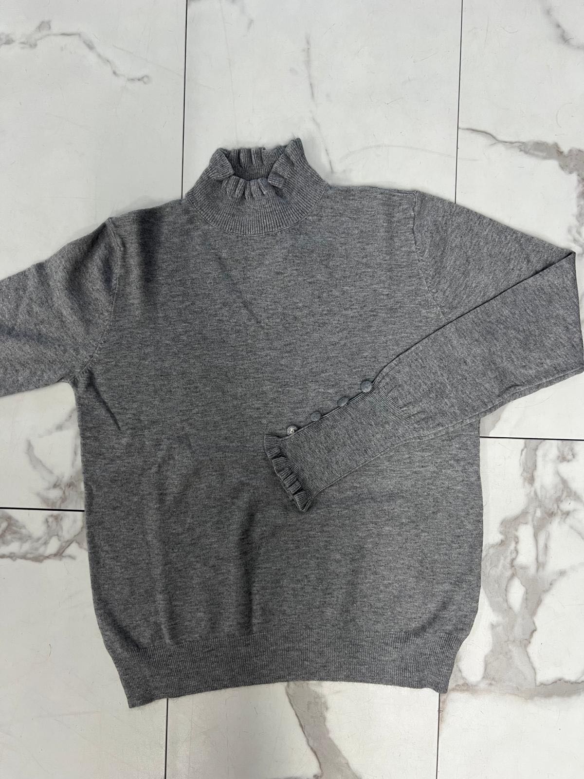 MAGLIONCINO ROUGE BOTTONCINI GRIGIO