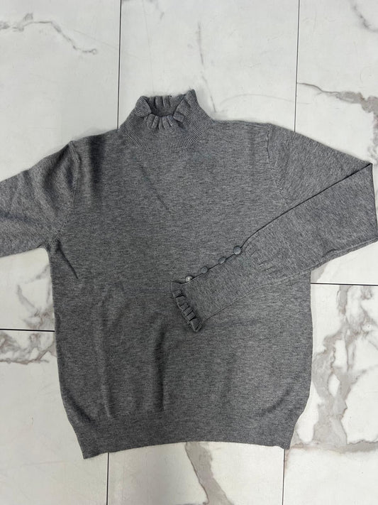 MAGLIONCINO ROUGE BOTTONCINI GRIGIO