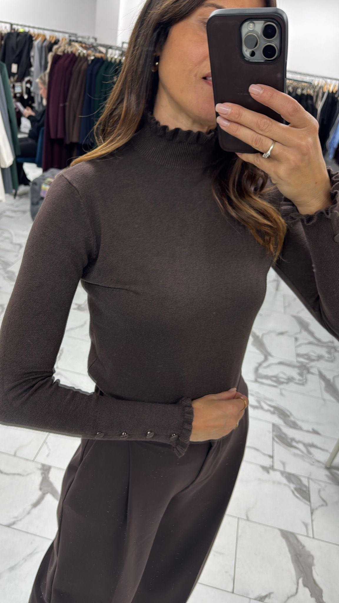 MAGLIONCINO ROUGE BOTTONCINI MORO