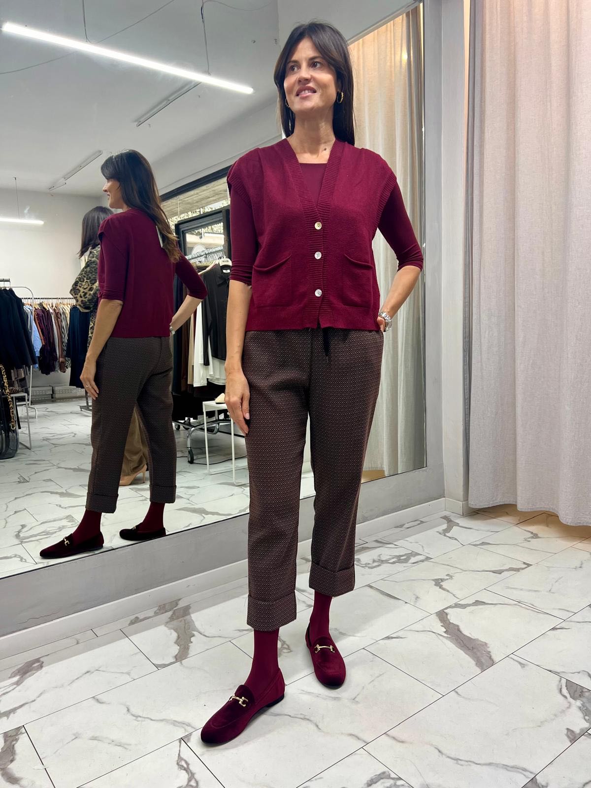 GILET BOTTONI BORDEAUX