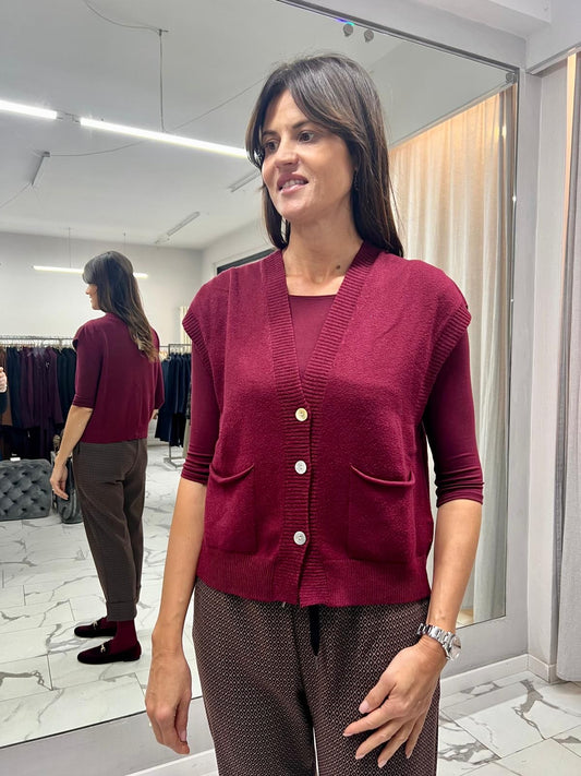GILET BOTTONI BORDEAUX