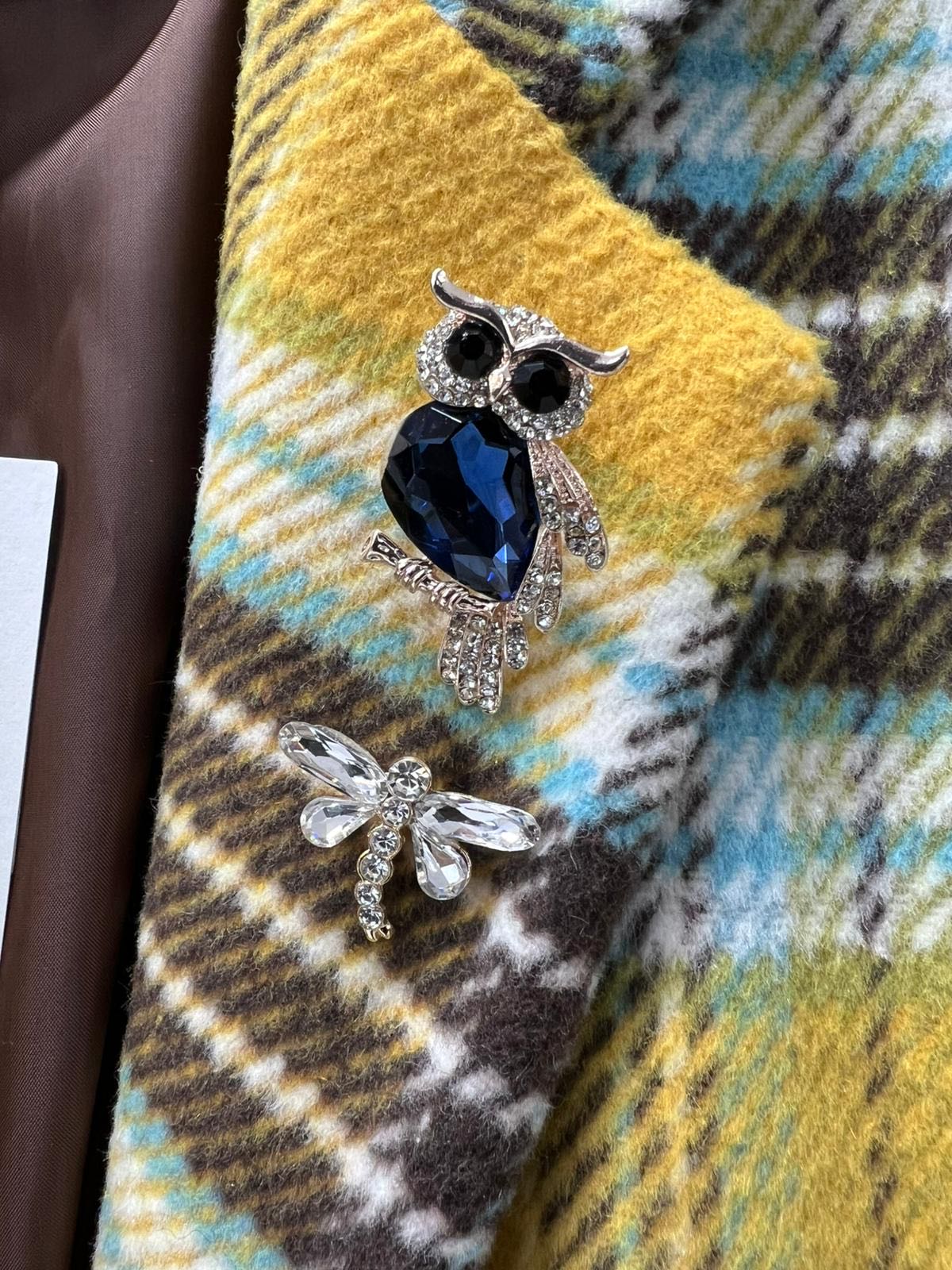 CAPPOTTINO OVER TARTAN GIALLO CIOCCOLATO