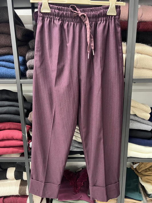 PANTALONE ALBA GESSATO BORDEAUX