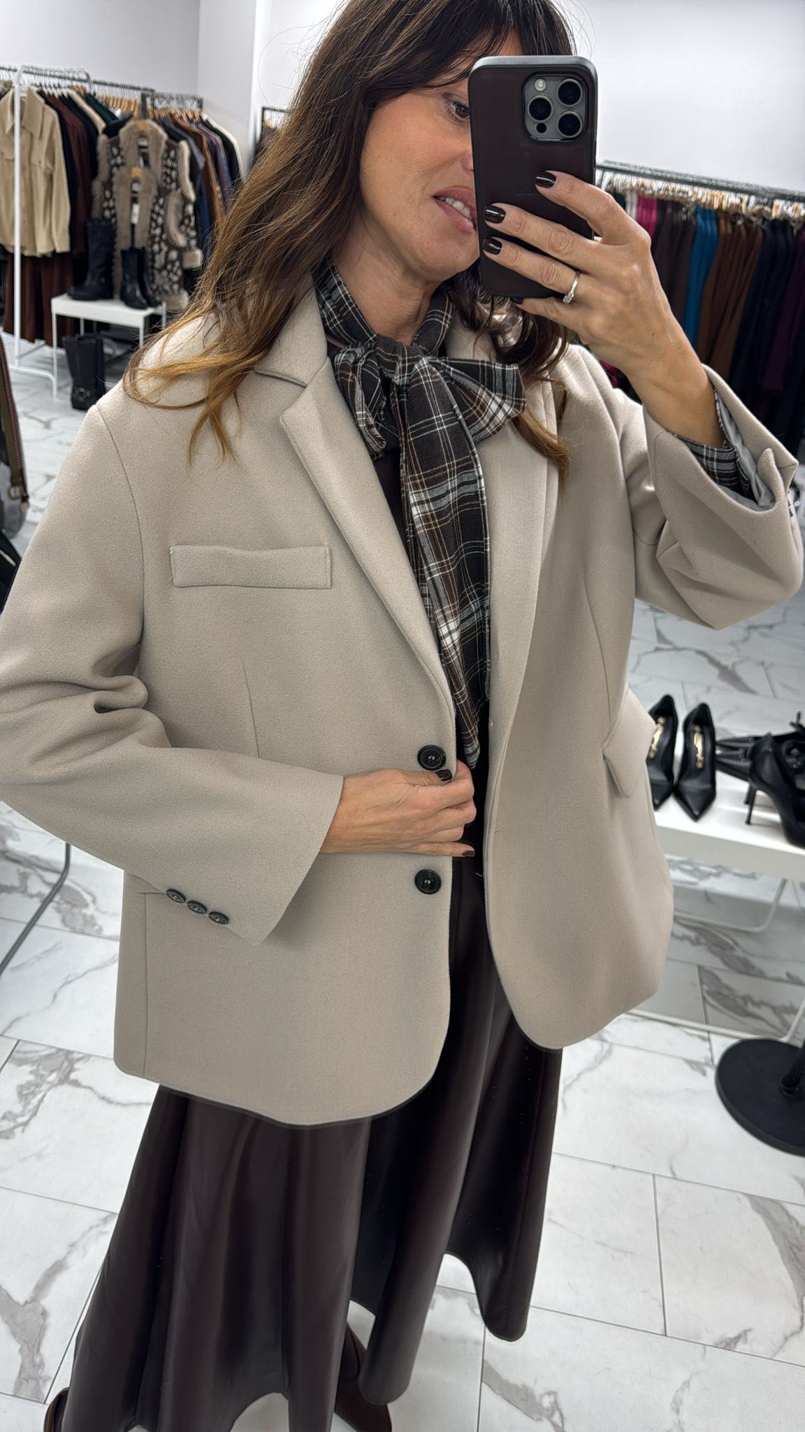 GIACCA PANNO OVER SABBIA