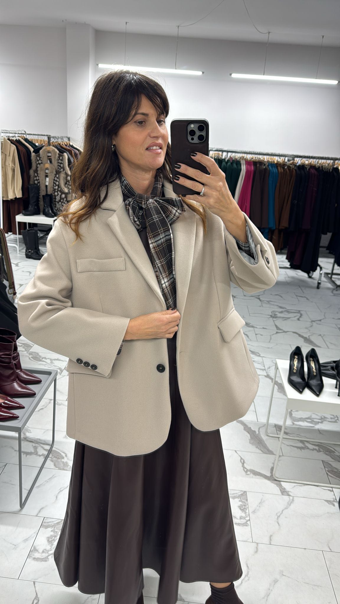 GIACCA PANNO OVER SABBIA