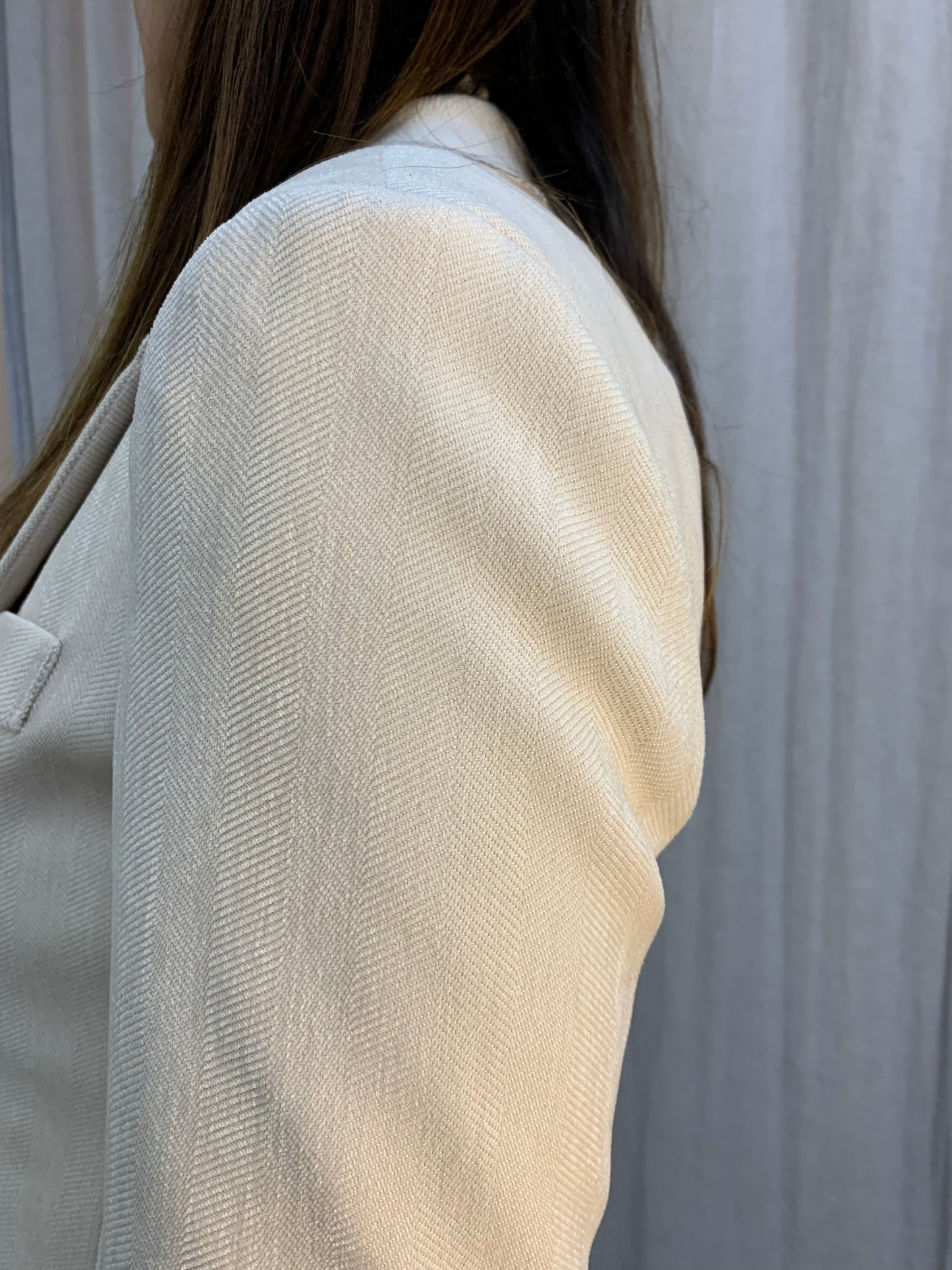 GIACCA SPIGATA VELLUTO BURRO