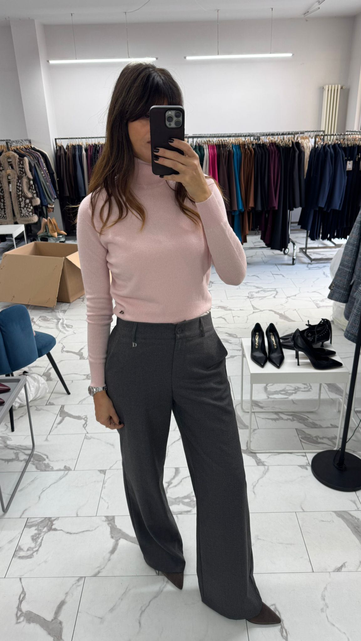 PANTALONE FLANELLA GRIGIO