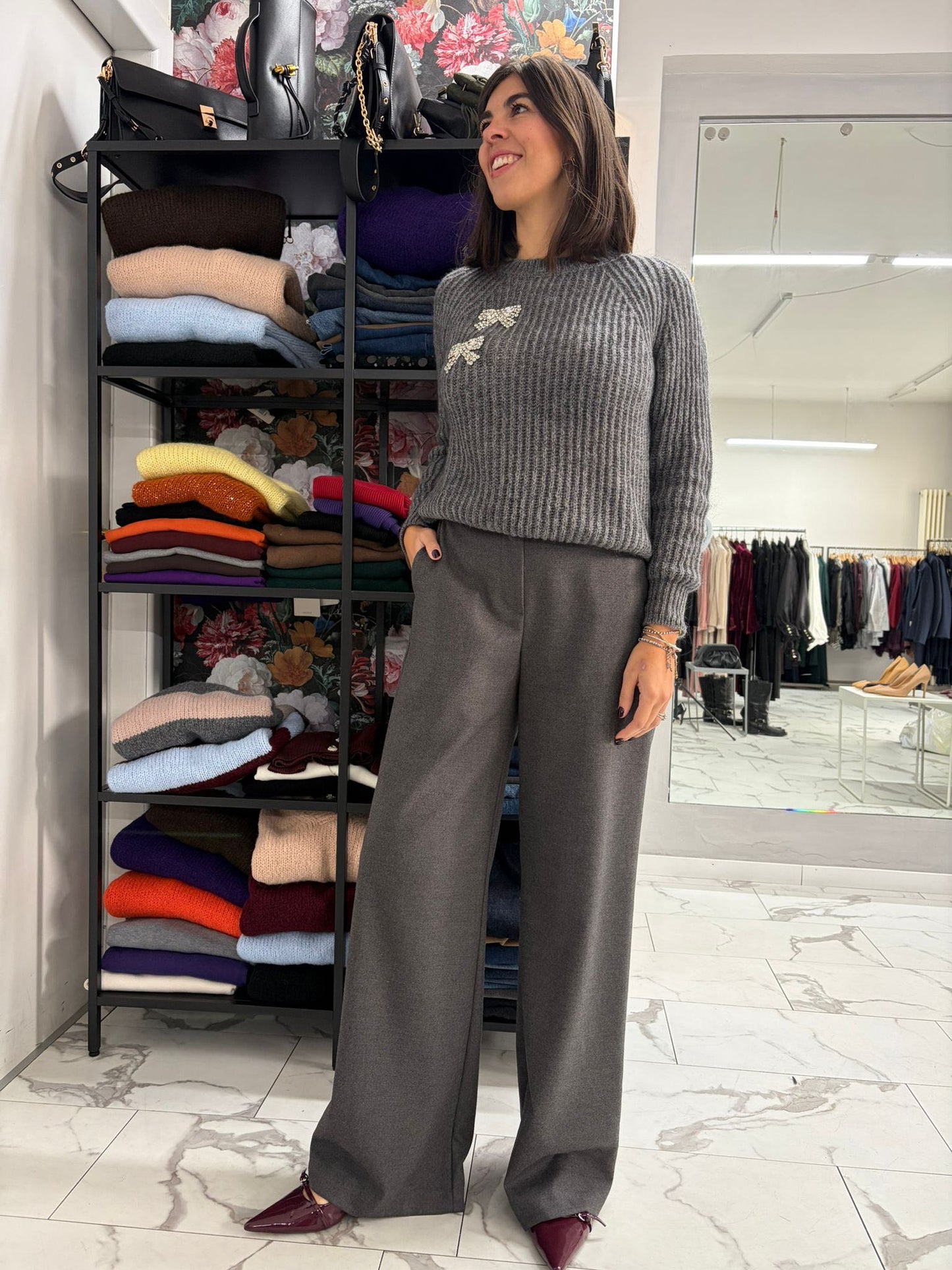 PANTALONE FLANELLA GRIGIO