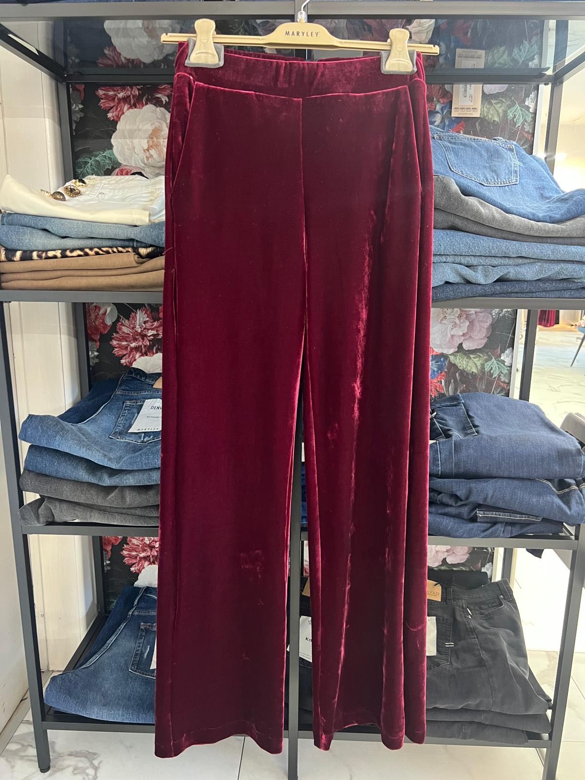 PANTALONE PALAZZO CINIGLIA BORDEAUX