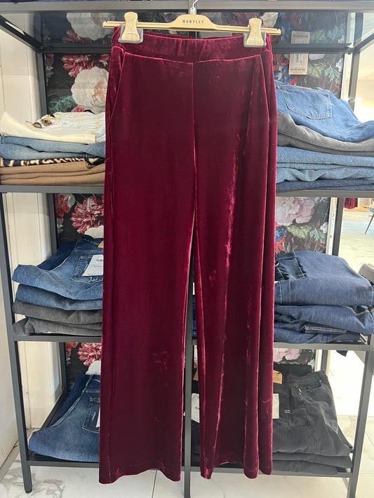 PANTALONE PALAZZO CINIGLIA BORDEAUX