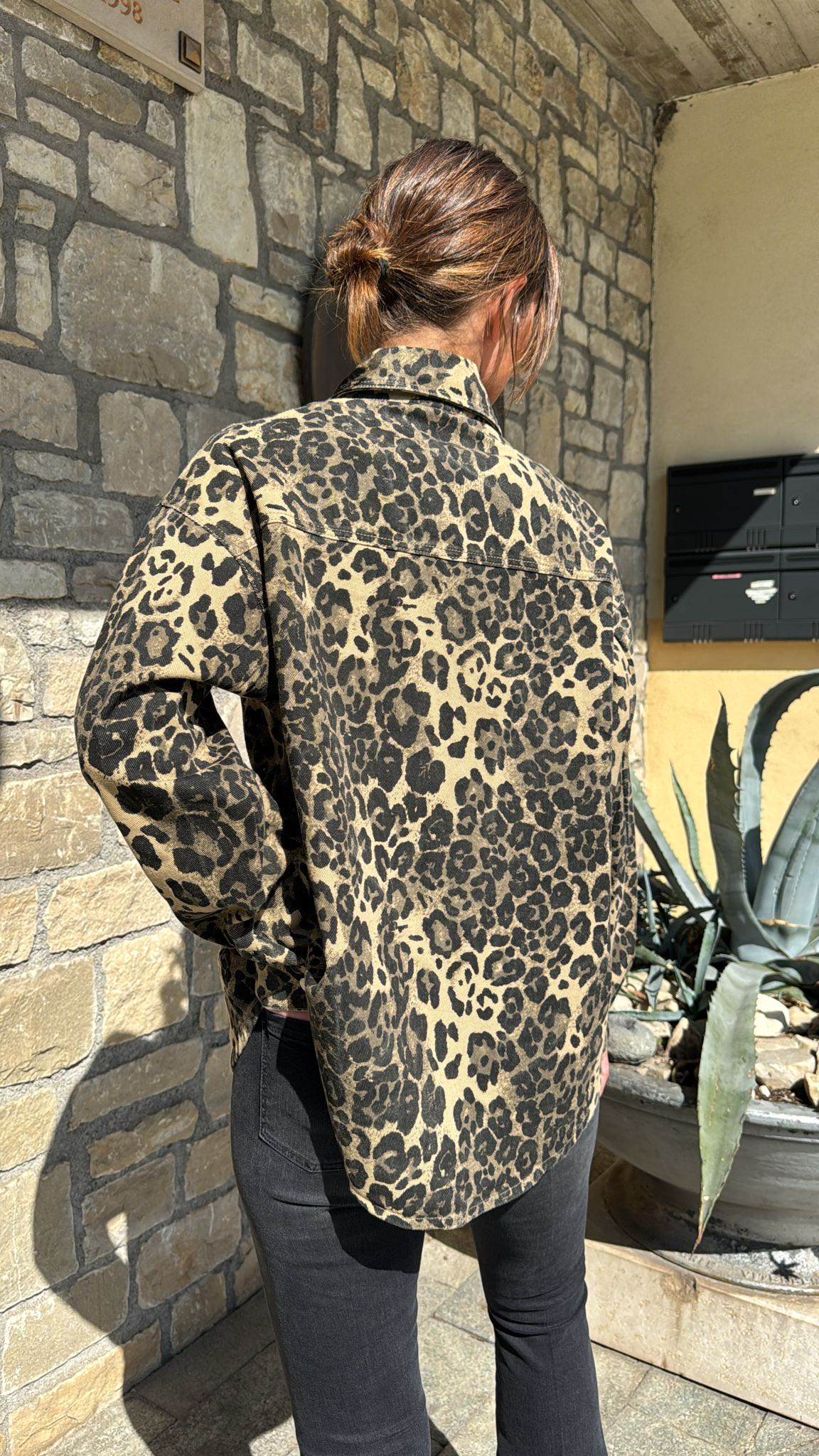 GIACCA IN DENIM OVER ANIMALIER