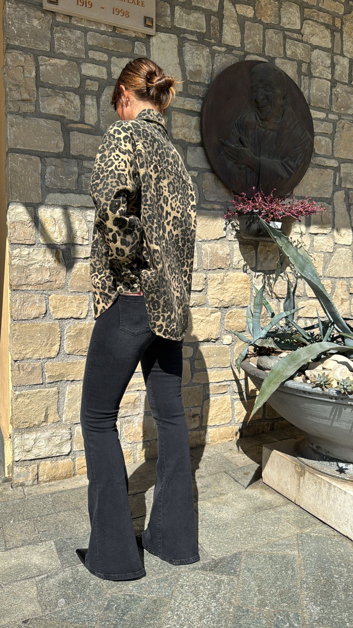 GIACCA IN DENIM OVER ANIMALIER