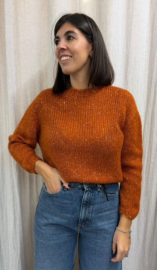 MAGLIONCINO MOHAIR MICRO PAILETTES ZUCCA