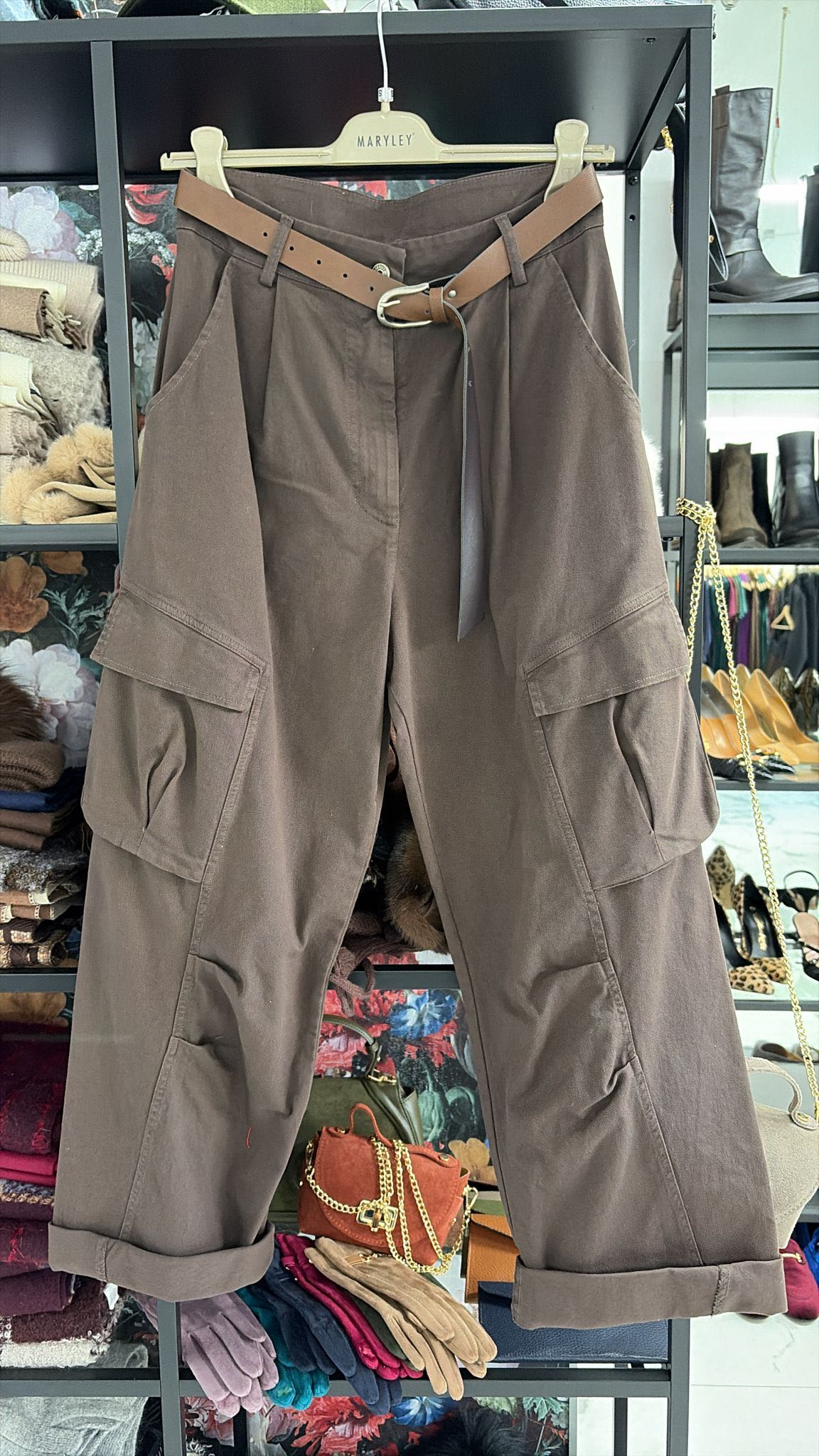 PANTALONE CARGO CIOCCOLATO