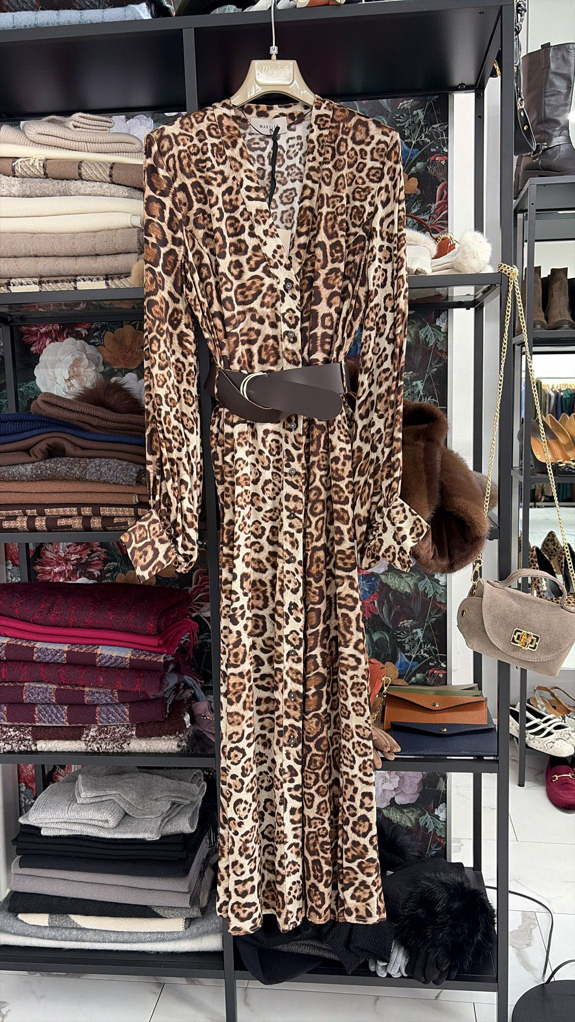 ABITO LUNGO CHEMISIER MACULATO