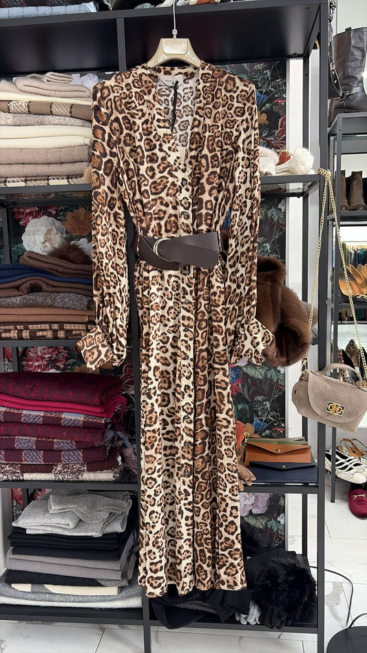 ABITO LUNGO CHEMISIER MACULATO