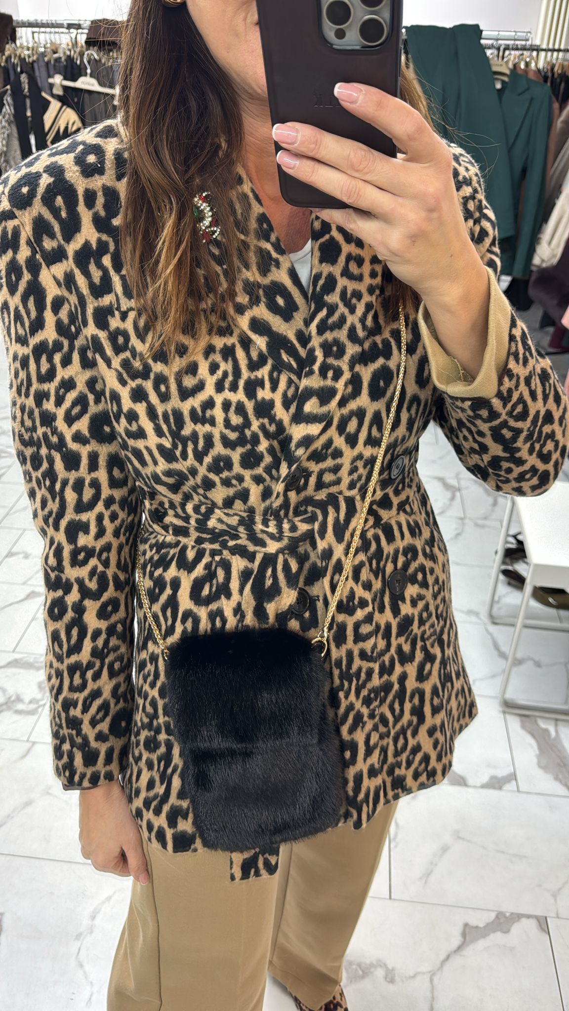 CAPPOTTINO MACULATO CON CINTURA