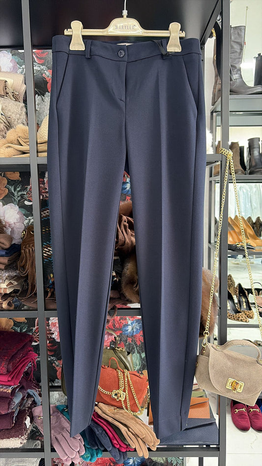 PANTALONE BASIC CREP BLU