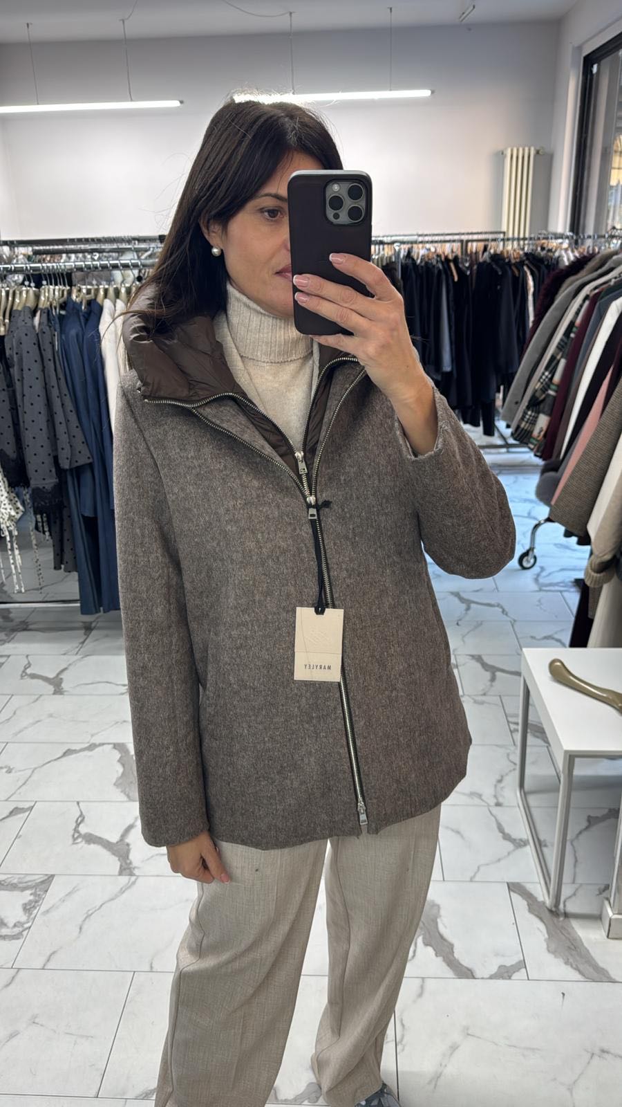 CAPPOTTO PIUMINO TORTORA