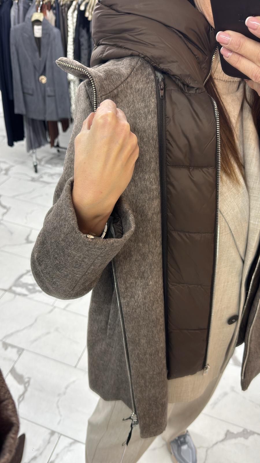 CAPPOTTO PIUMINO TORTORA