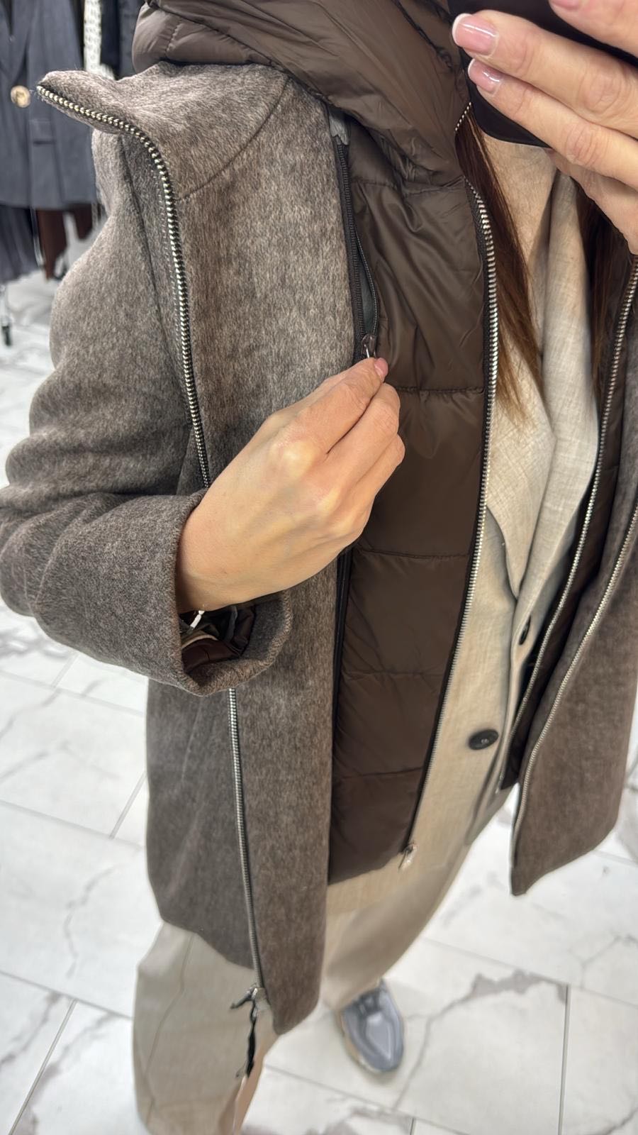 CAPPOTTO PIUMINO TORTORA