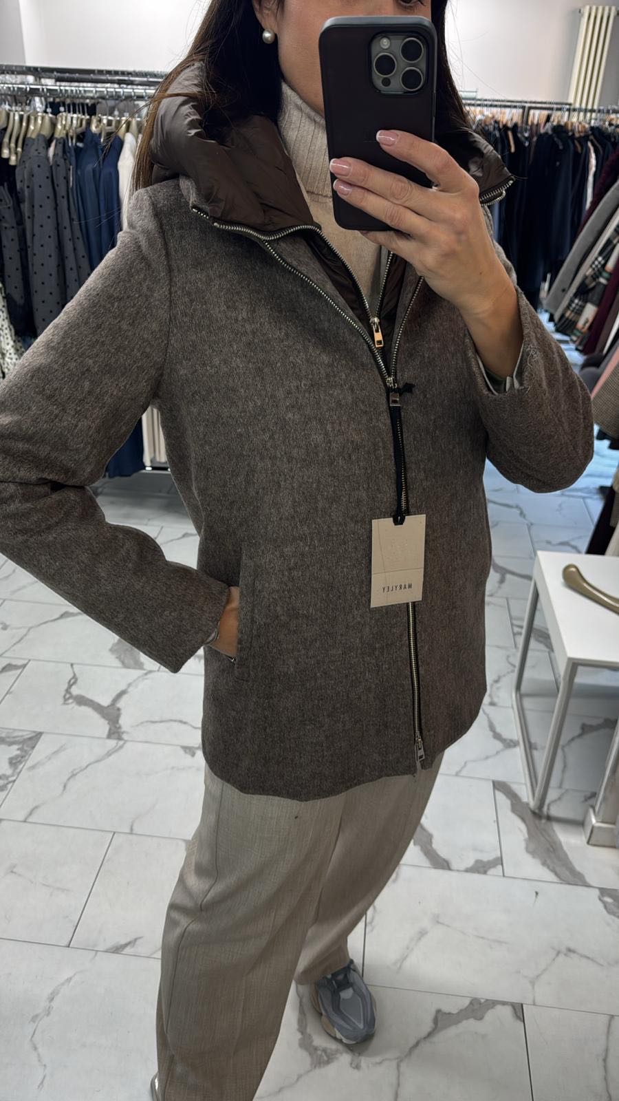 CAPPOTTO PIUMINO TORTORA