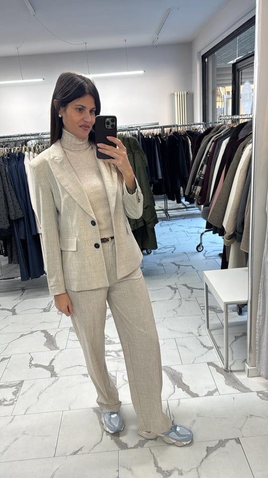 GIACCA TESSUTO FIAMMATO SABBIA