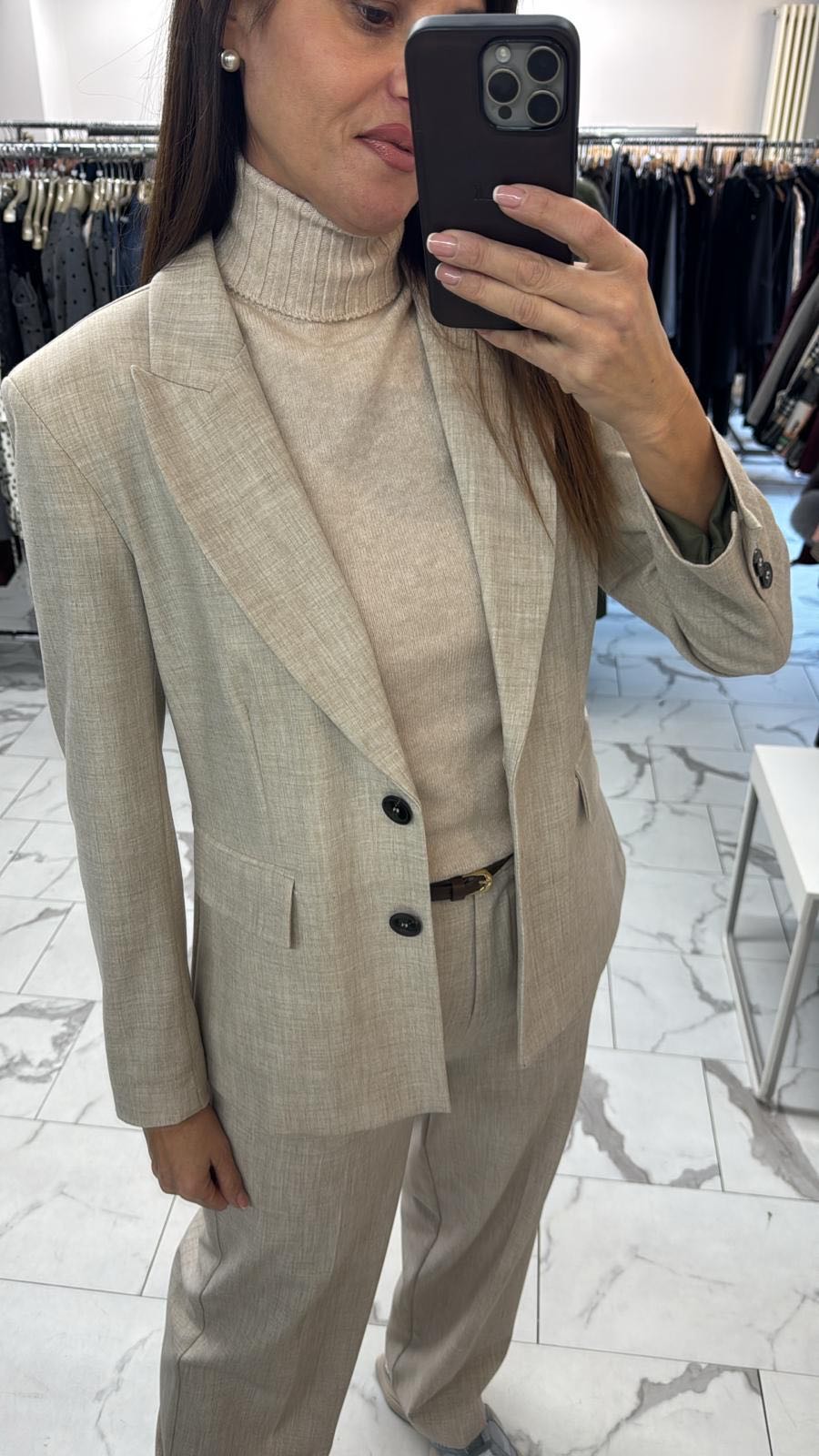 GIACCA TESSUTO FIAMMATO SABBIA