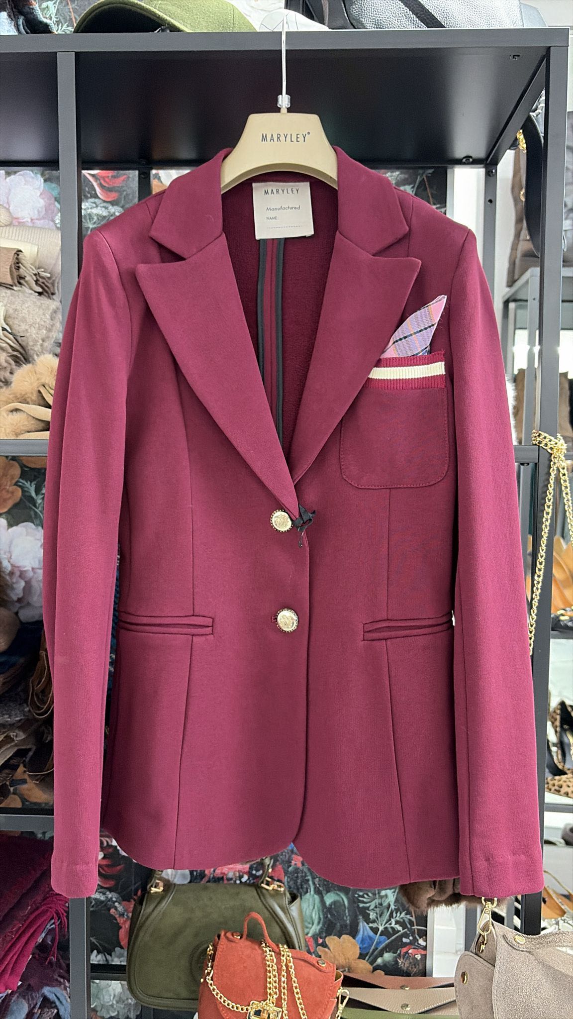 GIACCA BASIC IN FELPA  VINACCIA