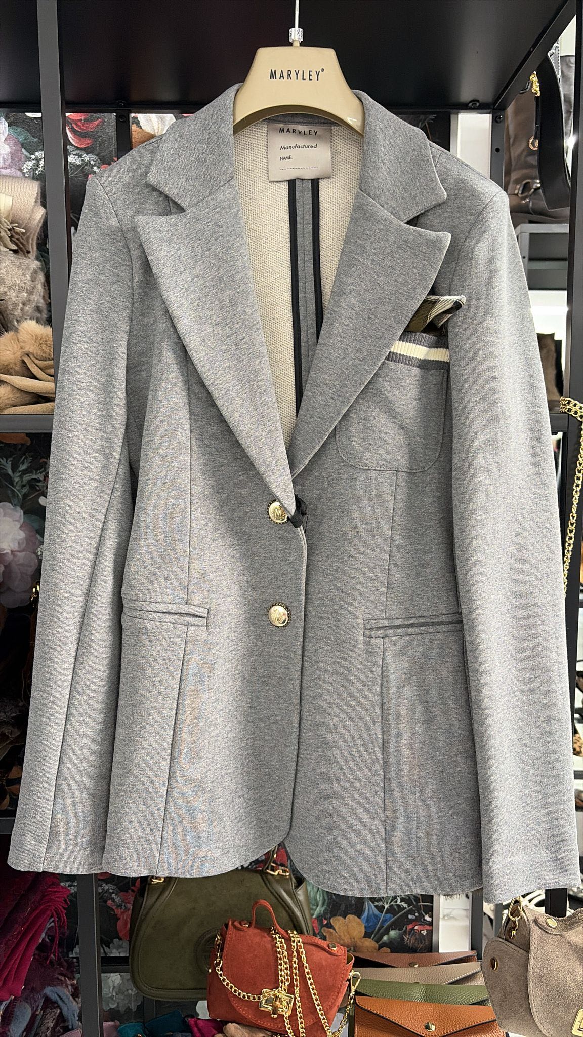 GIACCA BASIC IN FELPA GRIGIA