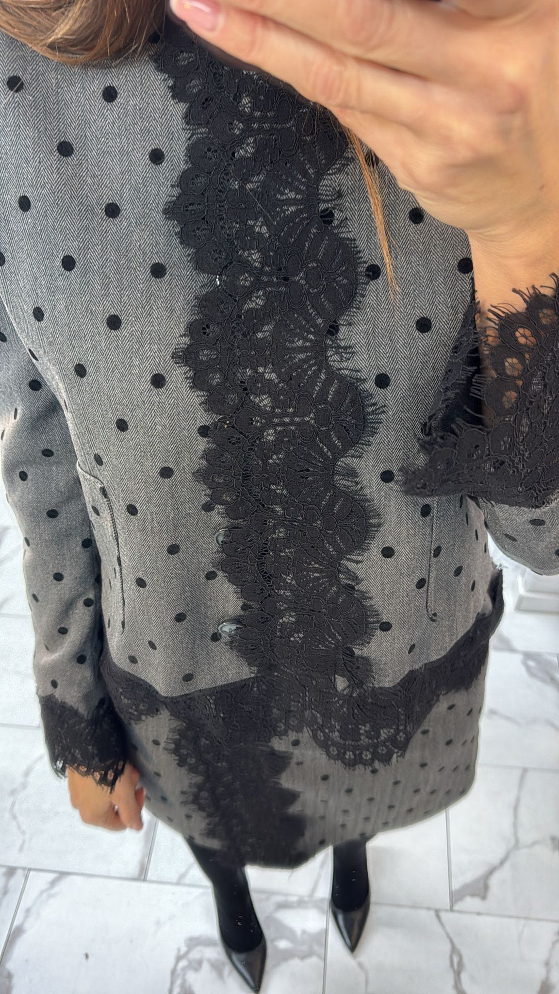 GIACCA POIS CON PIZZO