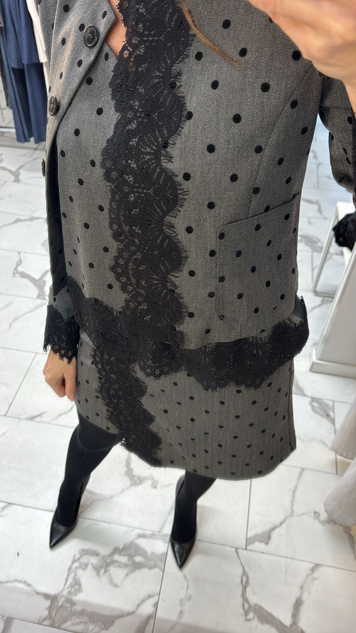 GIACCA POIS CON PIZZO