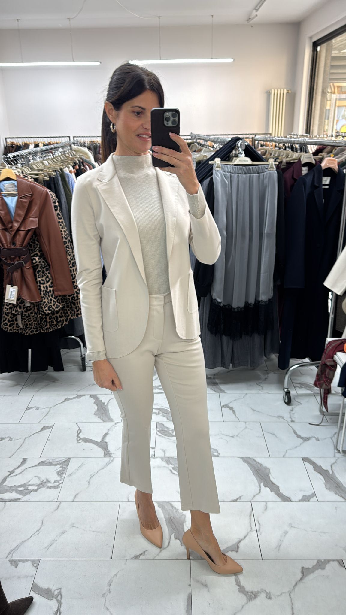 PANTALONE TROMBETTA PUNTO MILANO BURRO