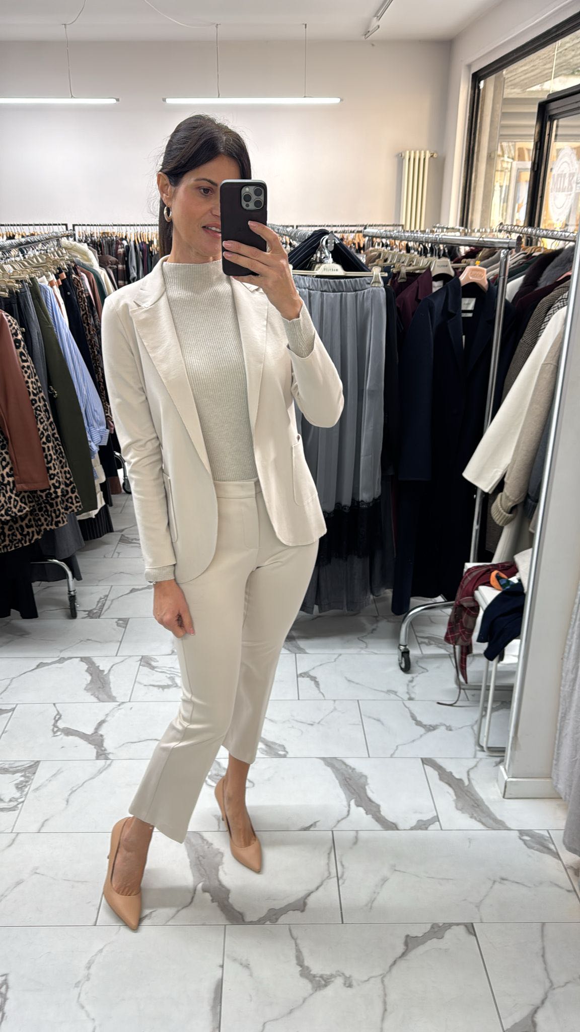 PANTALONE TROMBETTA PUNTO MILANO BURRO