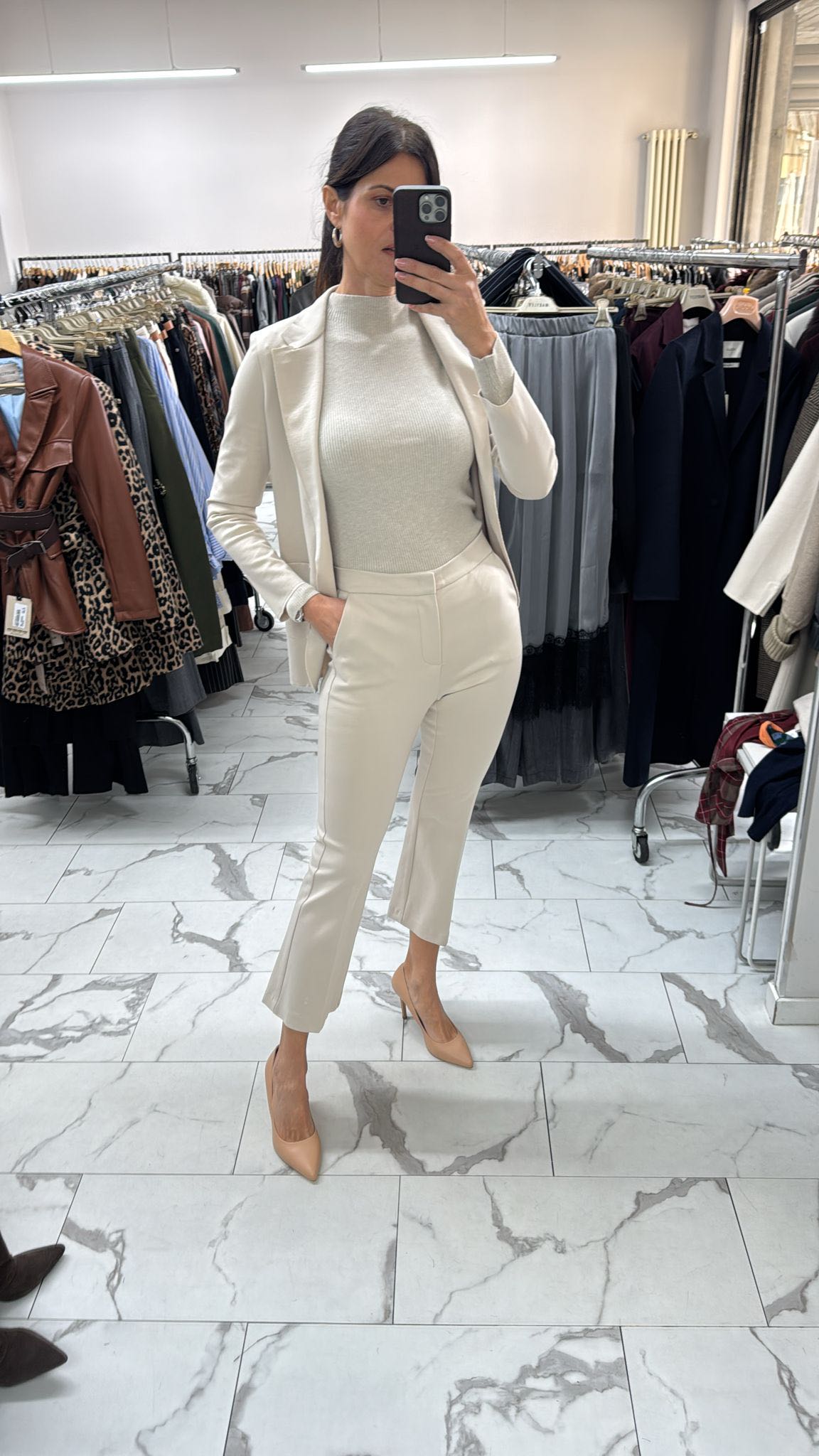 PANTALONE TROMBETTA PUNTO MILANO BURRO