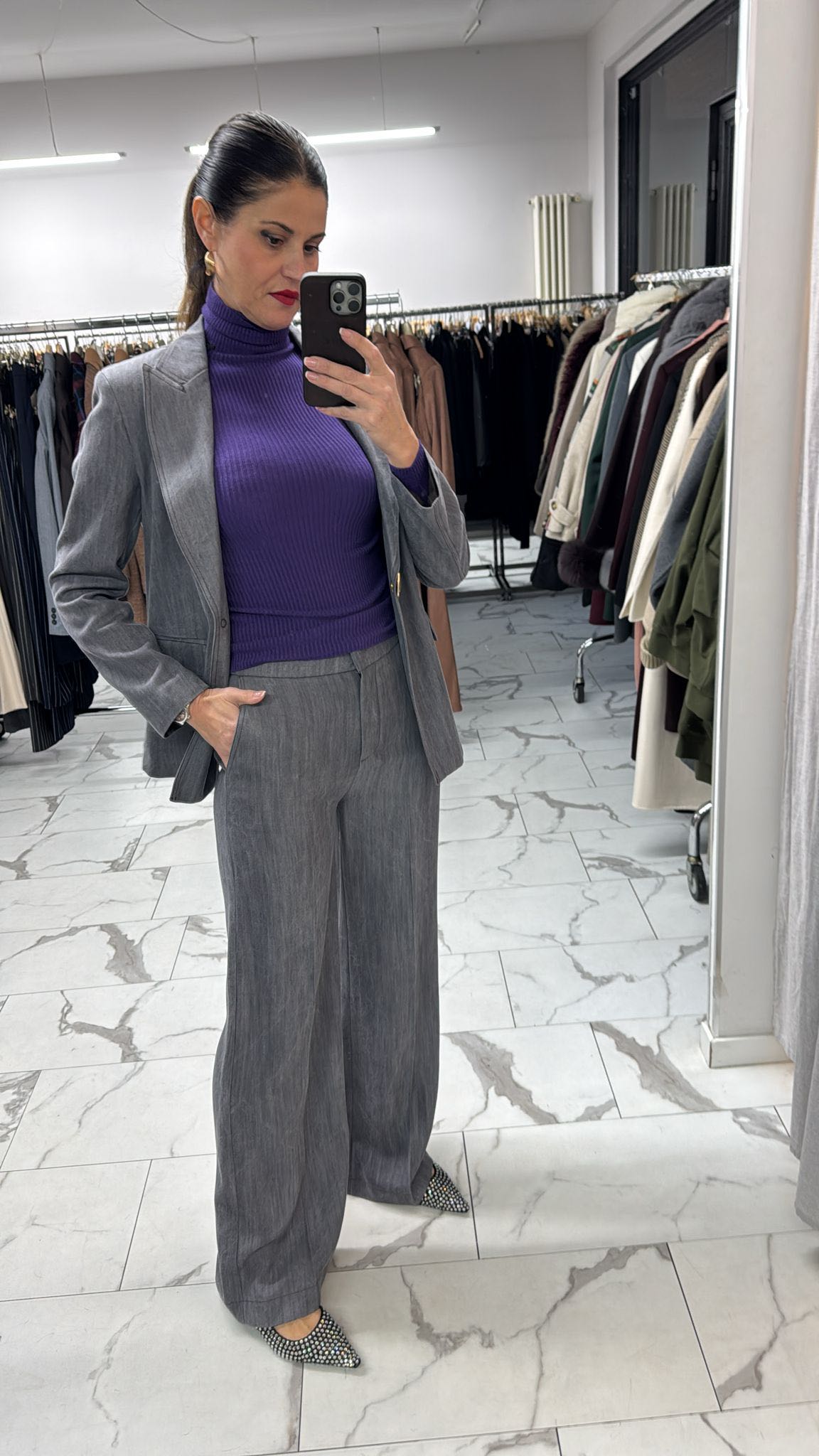 GIACCA JEANS SPILLA GRIGIA