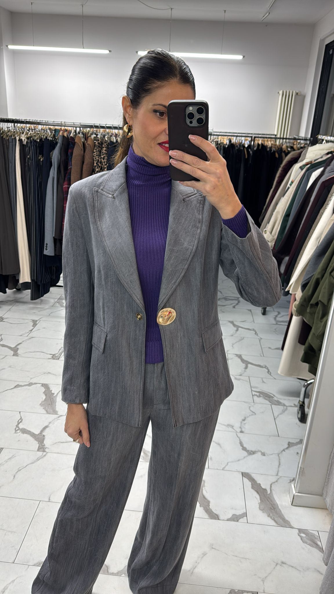 GIACCA JEANS SPILLA GRIGIA