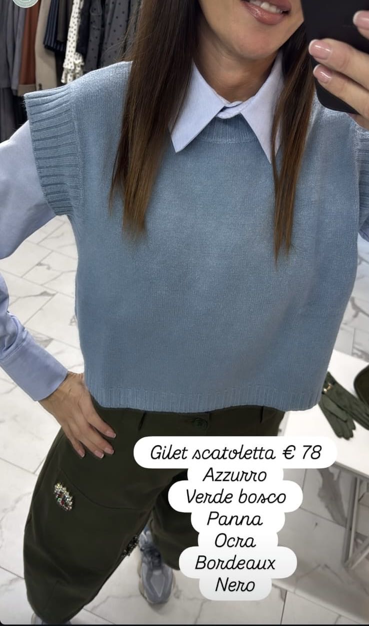 GILET OVETTO AZZURRO