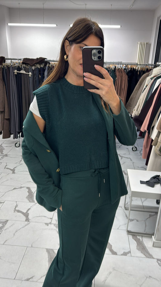 GILET OVETTO VERDE BOTTIGLIA