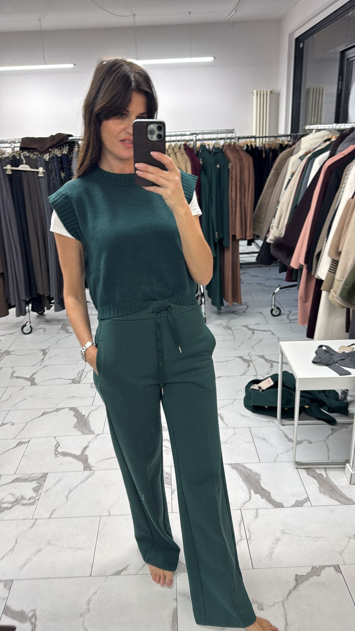 GILET OVETTO VERDE BOTTIGLIA