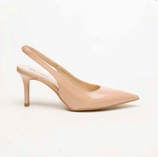 SLINGBACK IN VERNICE NUDE