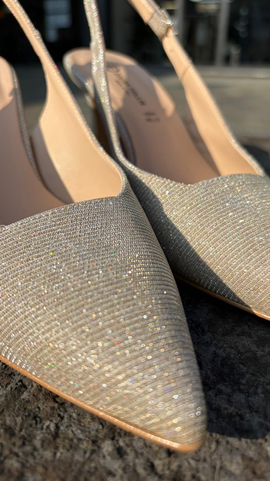SLINGBACK SCOLLO QUADRO TESSUTO GAGLIARDO