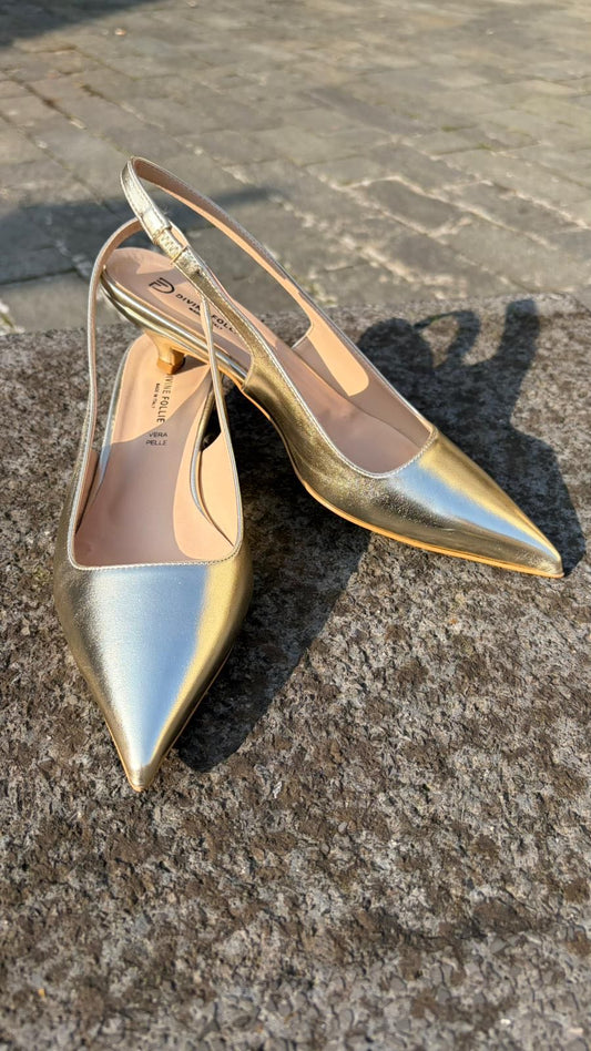 SLINGBACK PLATINO tacco 3