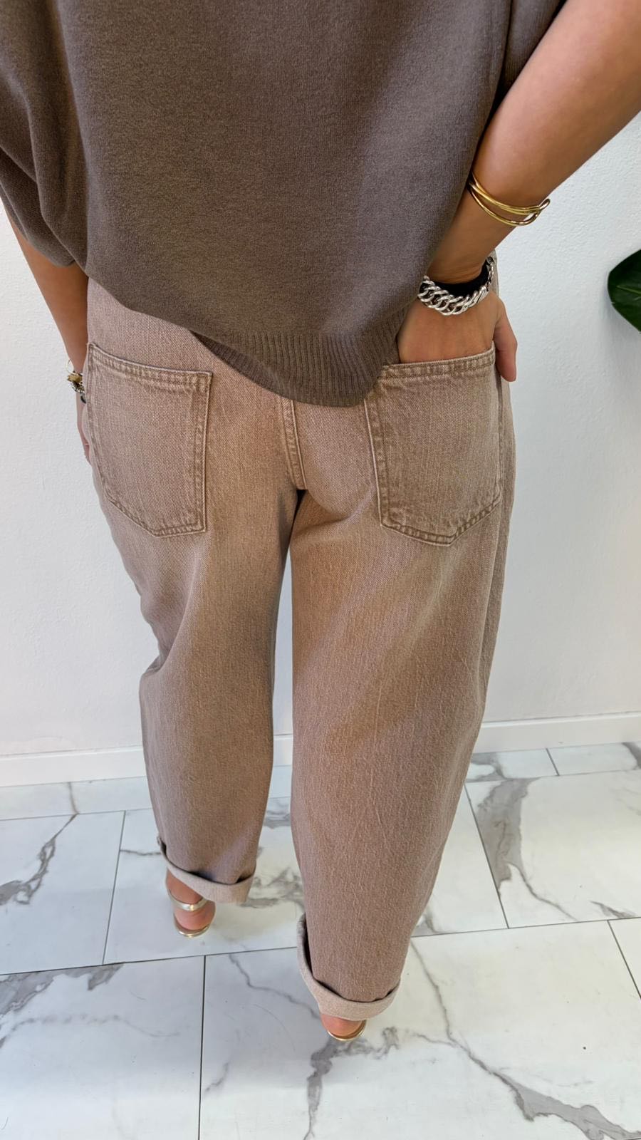 JEANS BALOON SLAVATO BEIGE