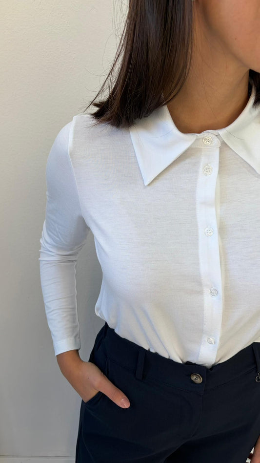CAMICIA IN MAGLIA BIANCA